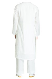 Chinese Style Men's clothes, civilian clothes, linen Han clothes, men's ancient clothes, Zen clothes, robes, Taoist robes, Chinese style long shirts, Kung Fu shirts, drama clothes SKF002 back view